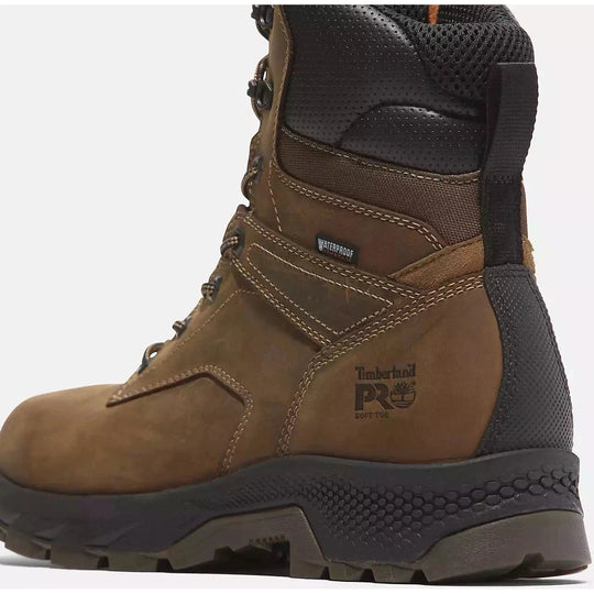 Timberland PRO Men's Titan EV 8" Soft Toe Waterproof Work Boot - Brown - TB0A66QQEM4 - Overlook Boots
