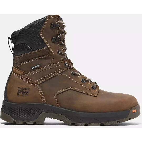 Timberland PRO Men's Titan EV 8" Soft Toe Waterproof Work Boot - Brown - TB0A66QQEM4 7 / Medium / Brown - Overlook Boots