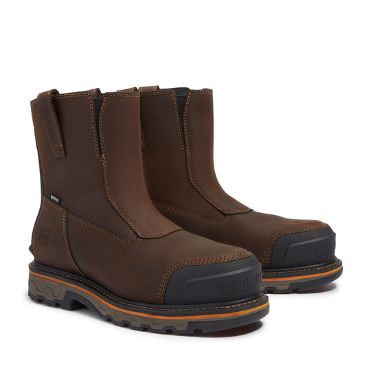 Timberland PRO Men's True Grit Composite Toe Waterproof Chelsea Work Boot - Brown - TB0A67QKW01 - Overlook Boots