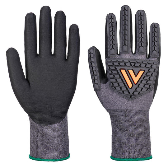 Portwest Impact 15 Nitrile Micro Foam Glove - Black - 12 Pack - A715 Small / Black - Overlook Boots