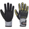 Portwest Impact C13 Nitrile Sandy Reinforced Palm Glove A4 - Gray/Black - 12 Pack - A722 Small / Black - Overlook Boots