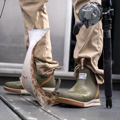 Xtratuf Men's Ankle Deck 6" Soft Toe Waterproof Sport Boot - Olive - ADSM300 - Overlook Boots