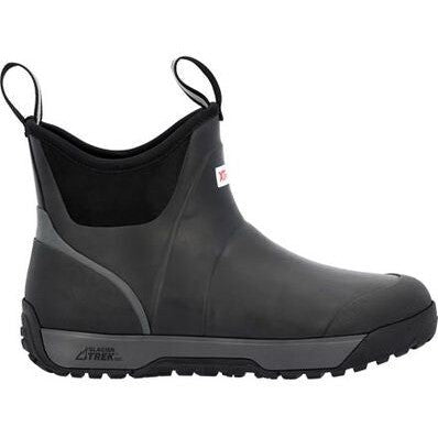 Xtratuf Men's Ice Fleege Lined Waterproof Ankle Deck Work Boot -Black- AIMR000 7 / Medium / Black - Overlook Boots