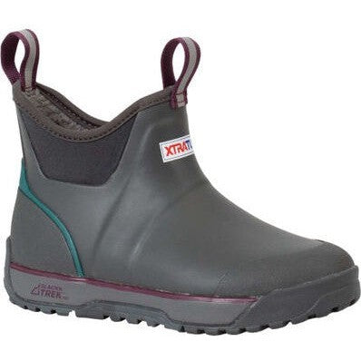 Xtratuf Women's Fleece Lined Waterproof Ankle Deck Work Boot - Grey - AIWR100 - Overlook Boots