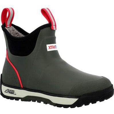 Xtratuf Women's Fleege Lined Waterproof Ankle Deck Work Boot -Green- AIWR300 - Overlook Boots