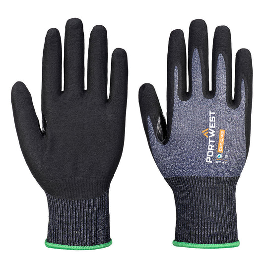 Portwest SG Cut C15 Eco Nitrile Glove (Pk12) - Blue/Black - AP18 X-Small / Blue / Navy - Overlook Boots