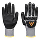 Portwest Impact F13 Nitrile Foam TPR Waterproof Glove A6 - Gray/Black - 12 Pack - AP54 X-Small / Black - Overlook Boots