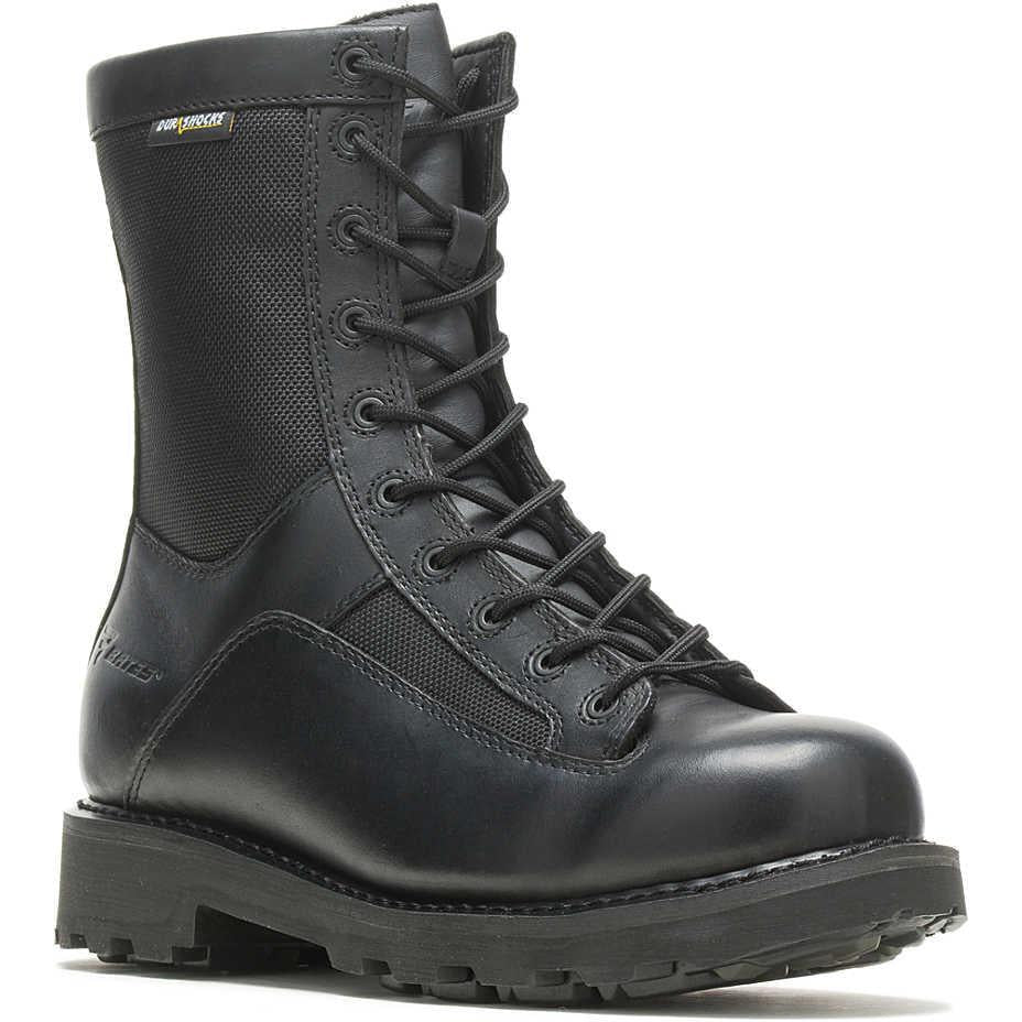 Bates Men's DuraShocks 8" Lace-to-Toe Side Zip Duty Boot - Black - E03140 6 / Medium / Black - Overlook Boots
