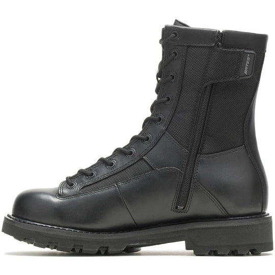 Bates Men's DuraShocks 8" Lace-to-Toe Side Zip Duty Boot - Black - E03140 - Overlook Boots