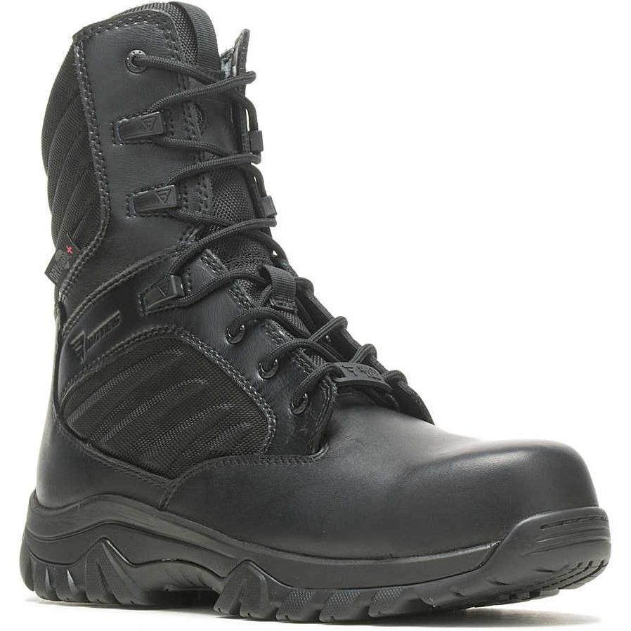 Bates Men's GX X2 Nano Toe Waterproof Tall Side Zip Duty Boot - Black - E03886 7 / Medium / Black - Overlook Boots