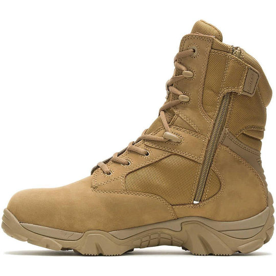 Bates Men's GX 8 Composite Toe Side Zip Desert Military Duty Boot - Tan - E02276 - Overlook Boots