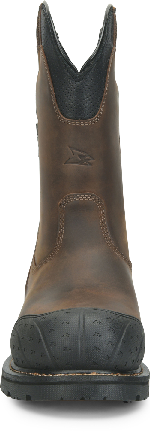 Carolina Men's Blockade Pull-On Comp Toe Work Boot - Brown - CA3702 - Overlook Boots