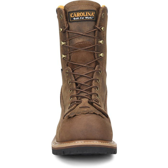 Carolina Men’s Driller 8” Composite Toe Waterproof Logger Work Boot – Brown - CA9828 - Overlook Boots
