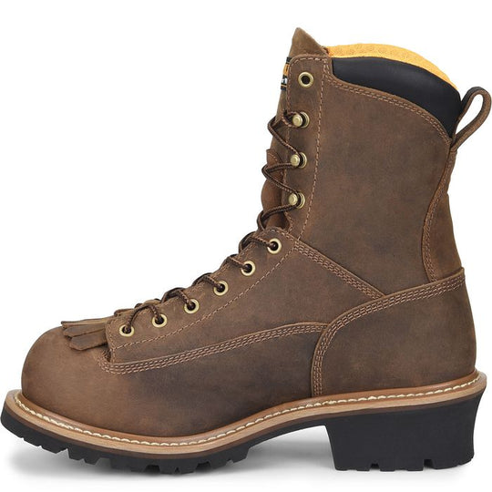 Carolina Men’s Driller 8” Composite Toe Waterproof Logger Work Boot – Brown - CA9828 - Overlook Boots