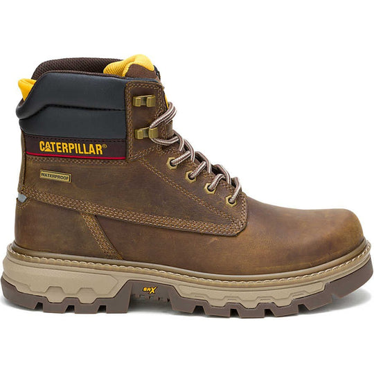 Cat Men's Colorado Equip 6" Soft Toe Waterproof Slip Resistant Work Boot - Pyramid - P51087 7 / Medium / Brown - Overlook Boots