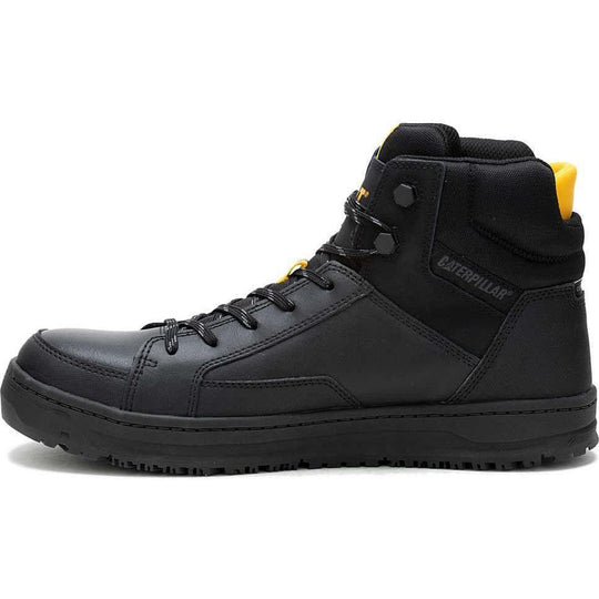 Cat Men's Streamline Court Mid Composite Toe Slip Resistant Work Shoe - Black - P91521 - Overlook Boots