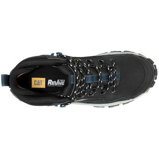 Cat Men's Invader Mid Vent Composite Toe Slip Resistant Work Boot -Black- P91664 - Overlook Boots
