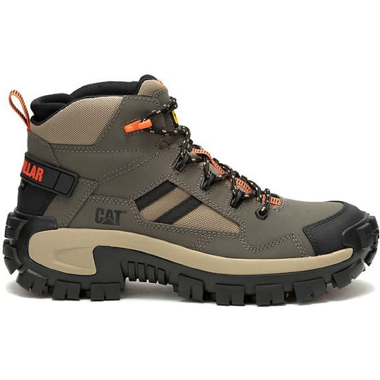Cat Men's Invader Mid Vent Composite Toe Slip Resistant Work Boot -Bungee Cord- P91666 7 / Medium / Brown - Overlook Boots