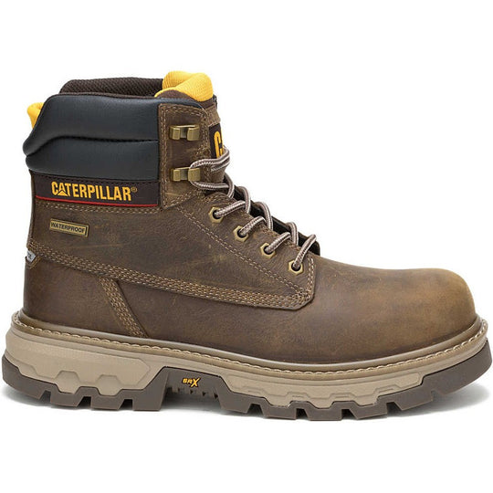 Cat Men's Colorado Equip 6" Composite Toe Waterproof Slip Resistant Work Boot - Pyramid - P91723 7 / Medium / Brown - Overlook Boots