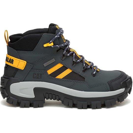 Cat Men's Invader Mid Vent Composite Toe Waterproof Slip Resistant Work Boot - Dark Shadows - P91757 - Overlook Boots