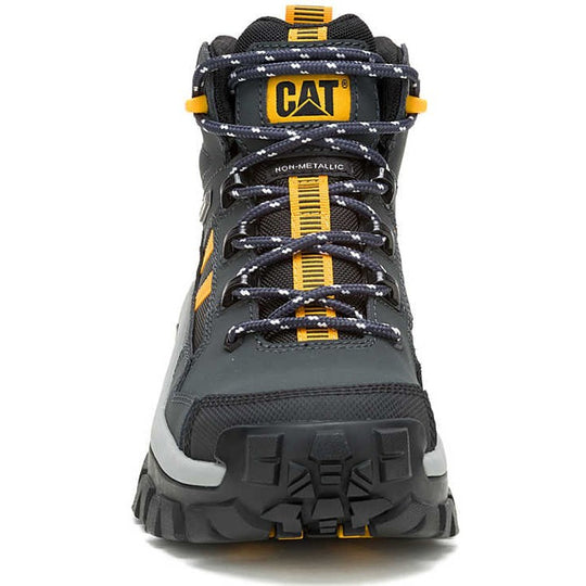Cat Men's Invader Mid Vent Composite Toe Waterproof Slip Resistant Work Boot - Dark Shadows - P91757 - Overlook Boots