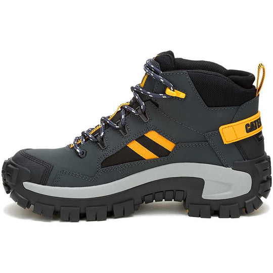 Cat Men's Invader Mid Vent Composite Toe Waterproof Slip Resistant Work Boot - Dark Shadows - P91757 - Overlook Boots