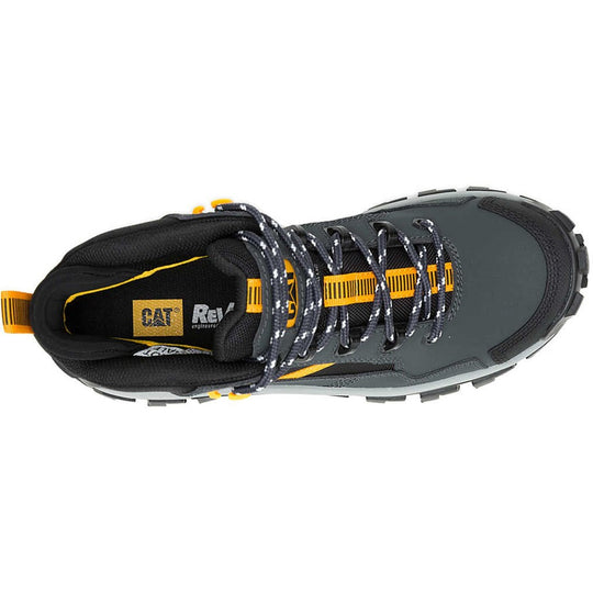Cat Men's Invader Mid Vent Composite Toe Waterproof Slip Resistant Work Boot - Dark Shadows - P91757 - Overlook Boots
