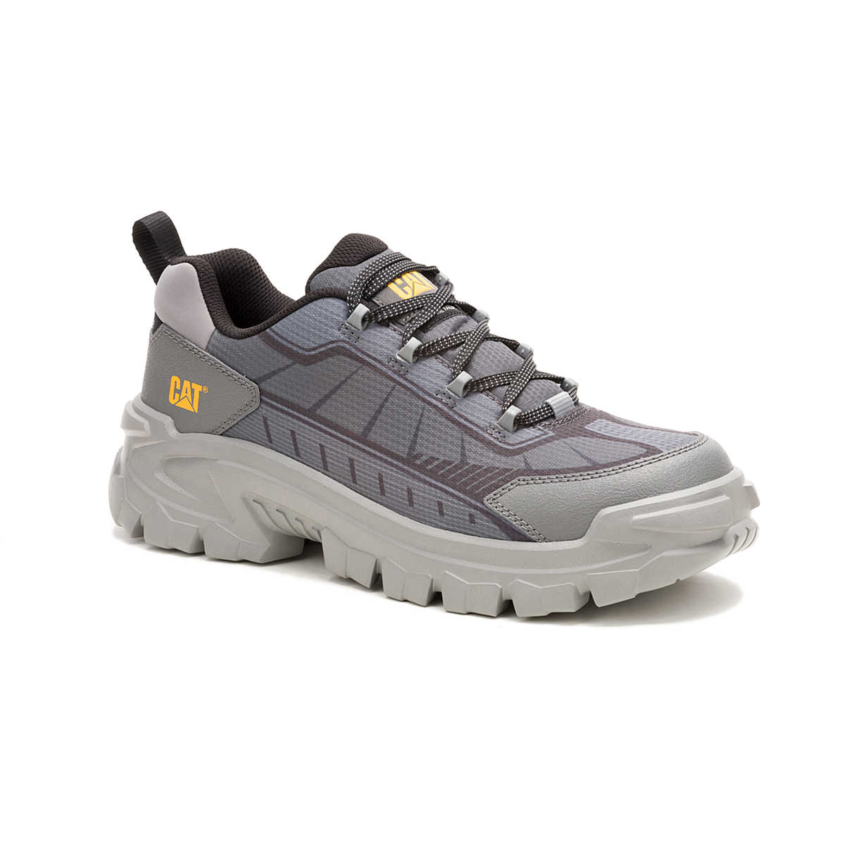 Cat Men's Invader Sport Lo Composite Toe Mesh Work Shoe - Gargoyle - P91767 7 / Medium / Grey - Overlook Boots