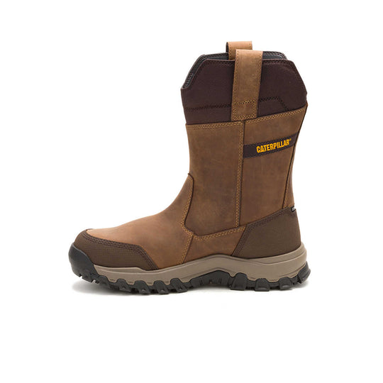 Cat Men's Threshold Rebound Steel Toe Waterproof Pull-On Work Boot - Bison - P91772 - Overlook Boots