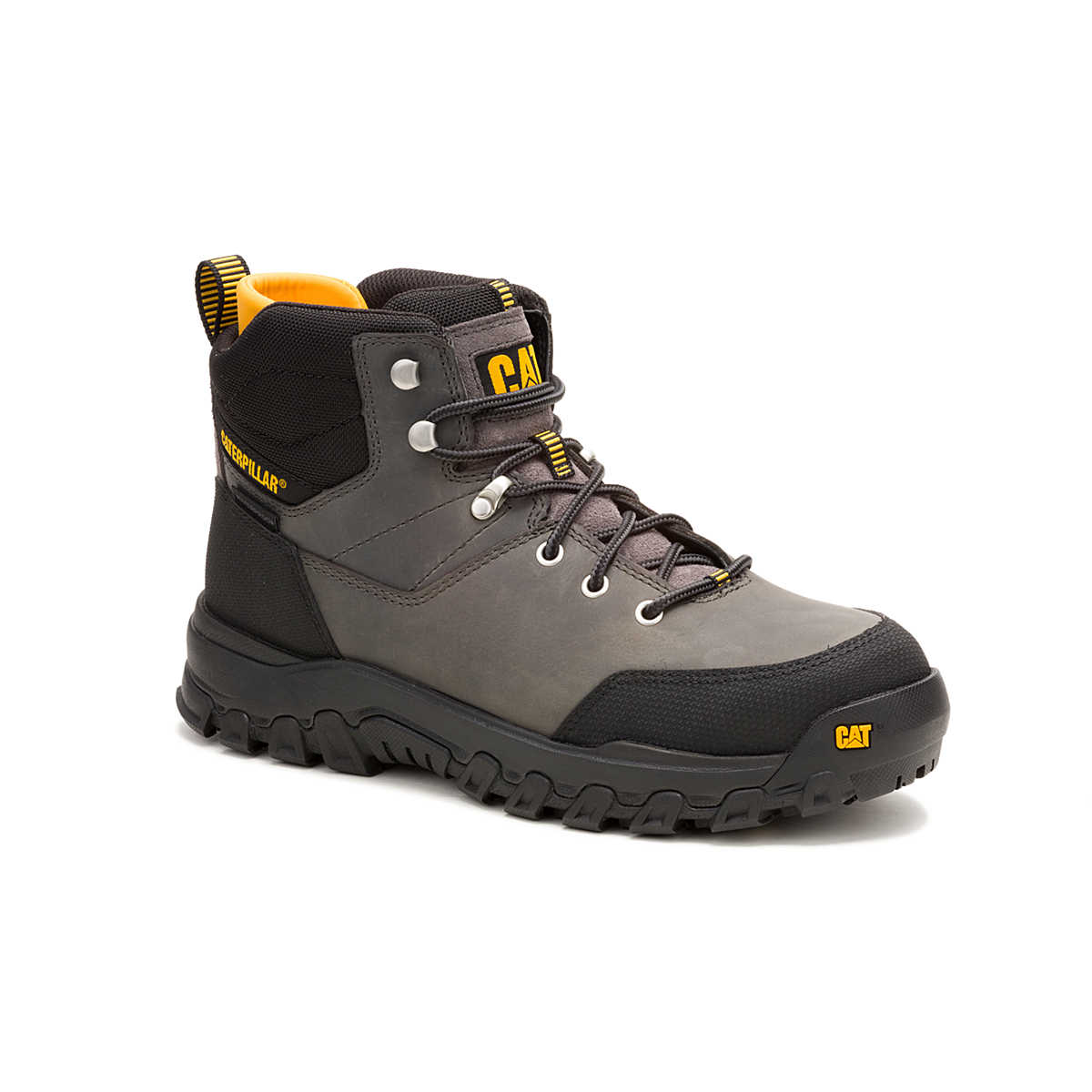 Cat Men's Threshold Rebound Steel Toe Waterproof Hiker Work Boot - Shade - P91778 7 / Medium / Grey - Overlook Boots