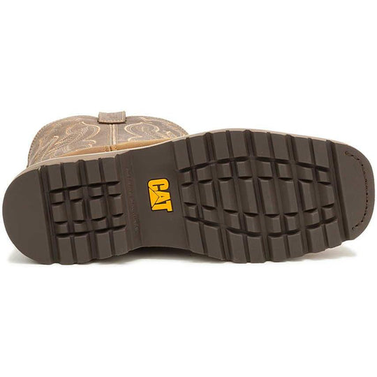 Cat Men's Colorado Frontier Steel Toe Slip Resistant Western Boot - Beaned - P91797 - Overlook Boots