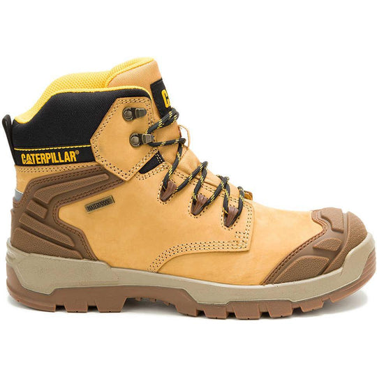 Cat Men's Striver XL Steel Toe Waterproof Lace Up Work Boot - Coyote - P91817 - Overlook Boots