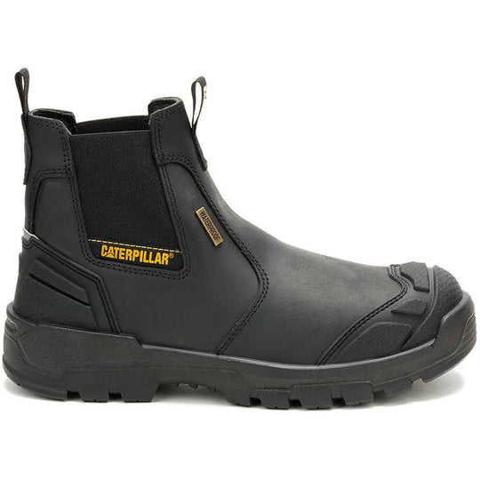 Cat Men's Striver XL Steel Toe Waterproof Chelsea Work Boot - Black - P91818 - Overlook Boots