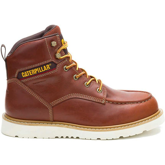 Cat Men's Reclaimer Steel Toe Waterproof Slip Resistant Wedge Work Boot - Sudan Brown - P91835 - Overlook Boots