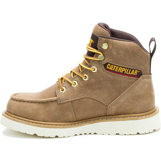 Cat Women's Reclaimer Soft Toe Waterproof Wedge Work Boot - Sand - P51100 - Overlook Boots