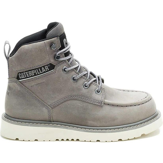 Cat Women's Reclaimer Steel Toe Waterproof Wedge Work Boot - Frost Grey - P91837 - Overlook Boots