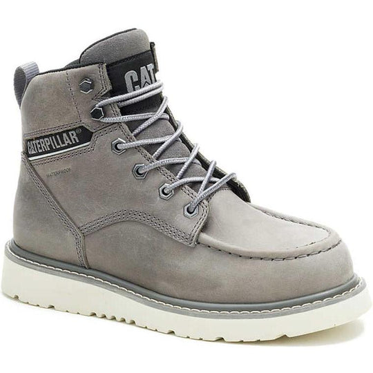Cat Women's Reclaimer Steel Toe Waterproof Wedge Work Boot - Frost Grey - P91837 5 / Medium / Frost Grey - Overlook Boots