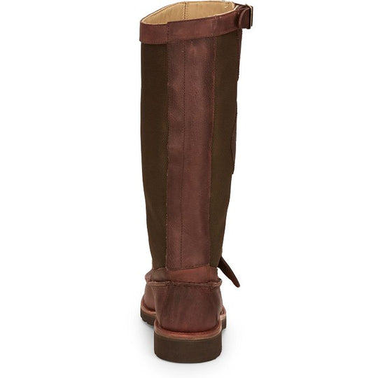 Chippewa Men's Cutter 17" Moc Toe Pull-On Snake Hunt Boot Brown- 23923  - Overlook Boots