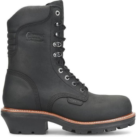 Chippewa Men's Thunderstruck 9" Composite Toe Waterproof 400G Insulated Logger Work Boot - Black - TH1021 - Overlook Boots
