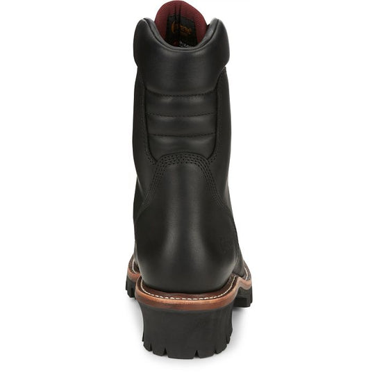 Chippewa Men's Super DNA 9" Steel Toe Waterproof 400G Ins Logger Work Boot - Black - 59410 - Overlook Boots