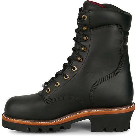 Chippewa Men's Super Logger 9" Steel Toe WP 400G Logger Work Boot - Black - SL5410 - Overlook Boots