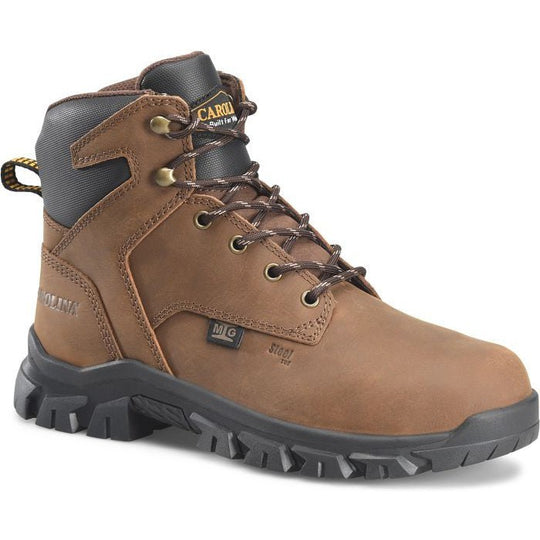 Carolina Men's Gruntz 6" Steel Toe Internal Metguard Work Boot -Brown- CA3594 - Overlook Boots