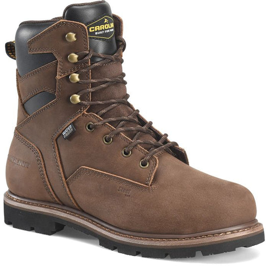 Carolina Men's Gruntz 8" Steel Toe Waterproof Work Boot - Brown - CA3599 8 / Medium / Brown - Overlook Boots
