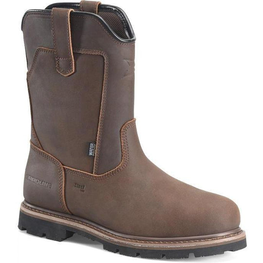 Carolina Men's Gruntz 10" Steel Toe Waterproof Wellington Work Boot - Brown - CA3600 8 / Medium / Brown - Overlook Boots