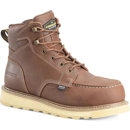Carolina Men's Gruntz 6" Comp Toe Waterproof Work Boot - Brown - CA3601 8 / Medium / Brown - Overlook Boots