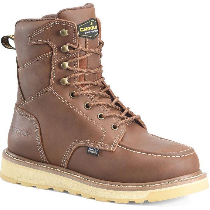 Carolina Men's Gruntz 8" Soft Toe WP Work Boot - Brown - CA3602 8 / Medium / Brown - Overlook Boots