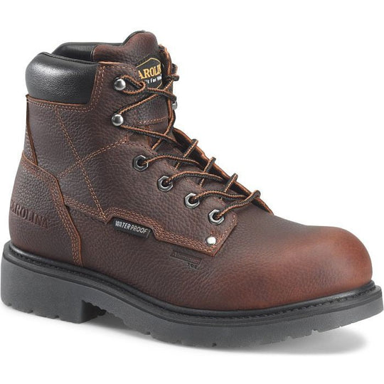 Carolina Men's Dice 6" Aluminum Toe Waterproof Work Boot - Brown - CA6511 - Overlook Boots