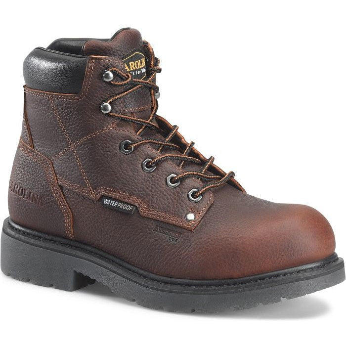 Carolina Men's Dice 6" Aluminum Toe Waterproof Work Boot - Brown - CA6511 - Overlook Boots