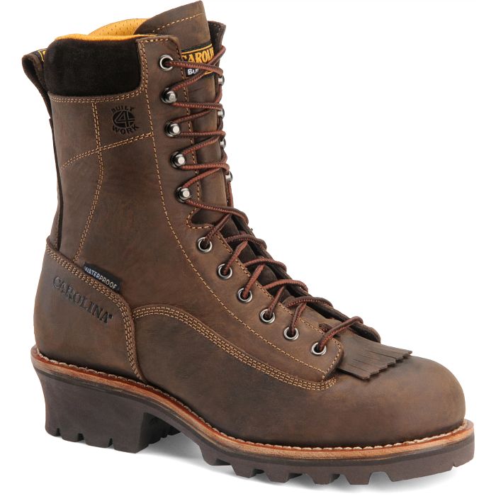 Carolina Men's Birch 8" Waterproof Logger Work Boot - Brown - CA7022 8 / Medium / Brown - Overlook Boots