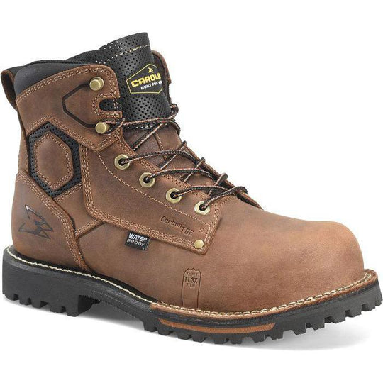 Carolina Men's Pitstop 6" Carbon Composite Toe Waterproof Work Boot - Brown - CA7542 7 / Medium / Brown - Overlook Boots